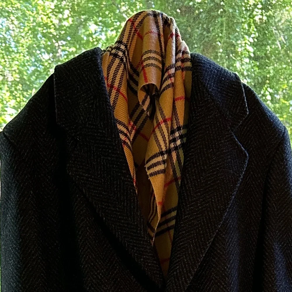Cashmere Quiet Luxury New England Plaid Classic Vintage Neutral Scarf ~ Unisex